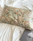 100% Mulberry Silk Pillowcase - Vintage Stylr Floral Pillow – Sage Green Paisley Silk Pillow Cover - Christmas Gift