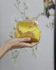 Handmade Silk Coin Purse | Oriental Embroidered Mini Purse with Vintage Metal Frame | 10 Designs | Heritage Gift for Women