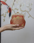 Handmade Silk Coin Purse | Oriental Embroidered Mini Purse with Vintage Metal Frame | 10 Designs | Heritage Gift for Women