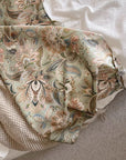 100% Mulberry Silk Pillowcase - Vintage Stylr Floral Pillow – Sage Green Paisley Silk Pillow Cover - Christmas Gift