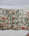 Luxury Pure Mulberry Silk Pillowcase with Floral Bird Pattern Anti-Aging Beauty Sleep Pillowcase for Hair and Skin Care Gift for Her