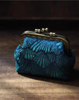 Mini Xiangyun Silk Coin Purse | Handmade Oriental Kiss-Lock Pouch | Vintage Chinese Brocade Clutch Gift for Women