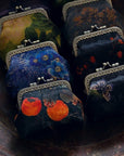 Mini Xiangyun Silk Coin Purse | Handmade Oriental Kiss-Lock Pouch | Vintage Chinese Brocade Clutch Gift for Women