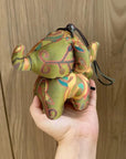 Christmas Bag Charm – Silk Fabric Hanging Ornament for Christmas Stocking Filler, Lucky Elephant , Handmade Christmas Gifts