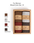 Merino Wool Socks Gift Box: Australian Wool Blend, Unisex, Set of 4 Christmas Gift Wrapped, Stocking Fillers