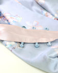 Reversible Mulberry Silk Scarf with Qipao Buttons – Double-Sided 6A Silk Wrap | Floral Bird Design Oriental Silk Shawl Hanfu Accessories
