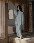Gauze Cotton Pajamas Set for Women | Zen Meditation Outfit | Soft Breathable Loungewear | Relaxed Homewear | Gift for Her