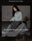 Gauze Cotton Pajamas Set for Women | Zen Meditation Outfit | Soft Breathable Loungewear | Relaxed Homewear | Gift for Her