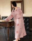 Bamboo Fibre Cotton Embroidered Loungewear Bamboo Cotton/Breathable Winter Pajamas