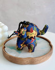 Christmas Bag Charm – Silk Fabric Hanging Ornament for Christmas Stocking Filler, Lucky Elephant , Handmade Christmas Gifts