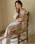 Soft Bamboo Cotton Kimono Pajama Set, 3 Piece Women’s Tie Dye Loungewear
