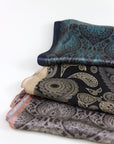 Mulberry Silk Scarf with Scarf Ring - Vintage Style Bandana