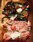 Luxury Silk Blend Christmas Pyjama Set Women – Personalised Message Tag & Gift Box – Floral Tiger Print Satin PJs Christmas Present for Her