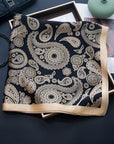 Mulberry Silk Scarf with Scarf Ring - Vintage Style Bandana