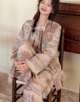 Soft Bamboo Cotton Kimono Pajama Set, 3 Piece Women’s Tie Dye Loungewear