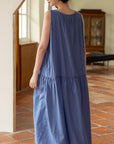 Lian Loungewear bamboo cotton loungewear dress and pants set, comfortable and stylish for relaxed wear.