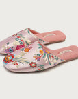 Women’s Embroidered Floral Slippers - Cozy Indoor House Shoes with Traditional Chinese Floral Patterns - Authentic Handcrafted Heritage Gift