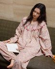 Embroidered Cotton Pajama Set (Button‑Up) | Sweet Floral | Lian