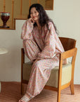 Embroidered Cotton Pajama Set (Button‑Up) | Sweet Floral | Lian