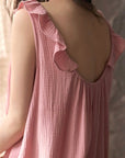 Cotton gauze cami nightdress rose pink