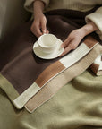Cotton Blend Throw Blanket – Colour Block | Lian Collection