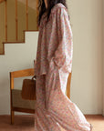 Embroidered Cotton Pajama Set (Button‑Up) | Sweet Floral | Lian