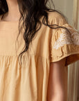 Cotton nightdress embroidery detail