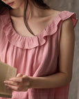 Breathable summer cotton nightgown