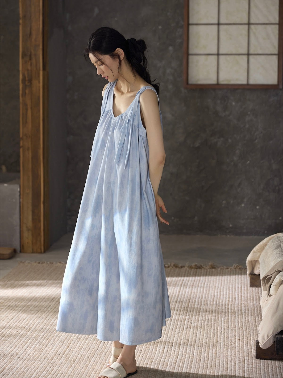 Pure cotton nightgown detail