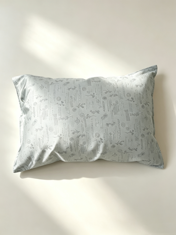 French Letter Print Mulberry Silk Pillowcase | 25 Momme