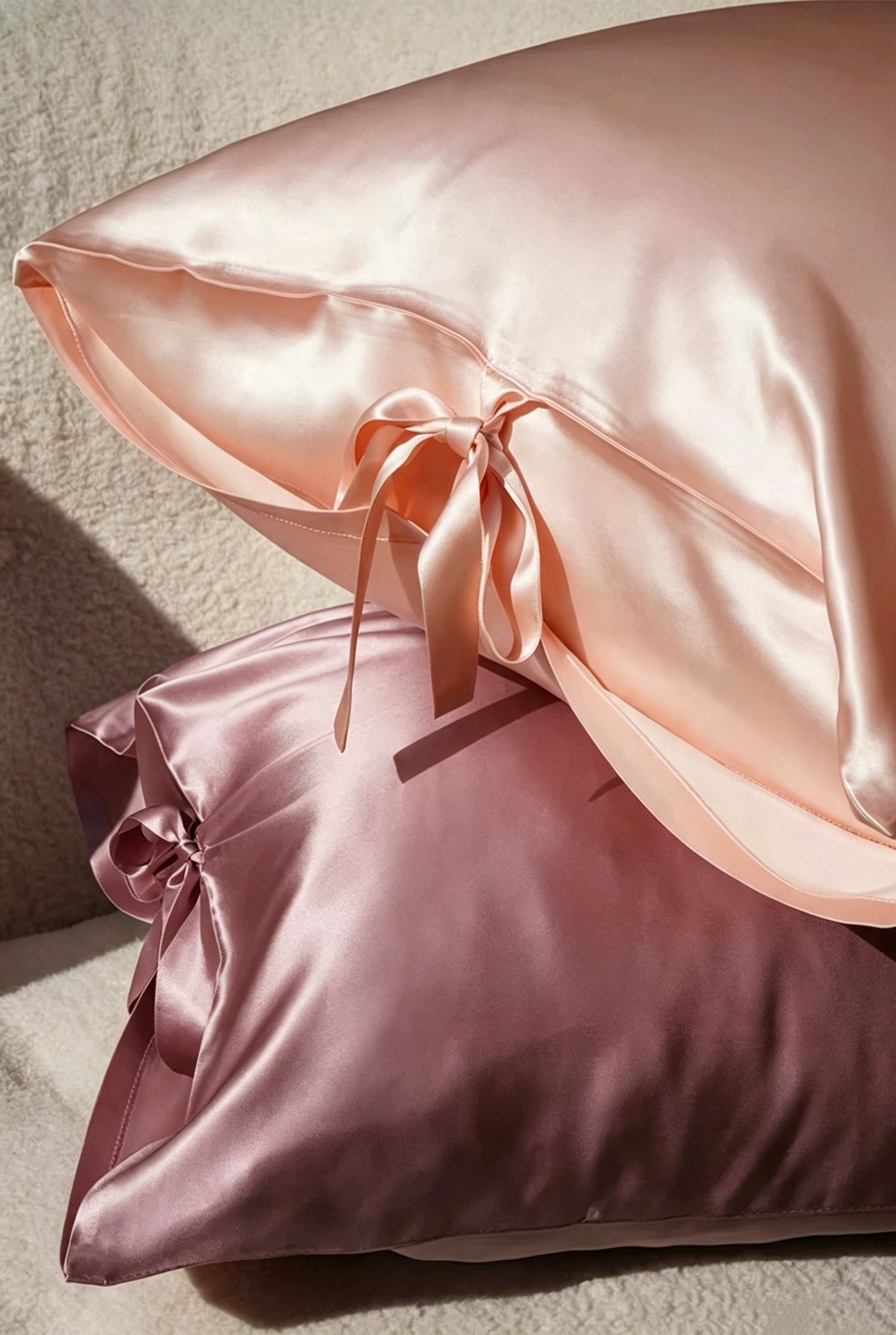 25 Momme Mulberry Silk Pillowcase – Ribbon Tie Closure | Lian Collection
