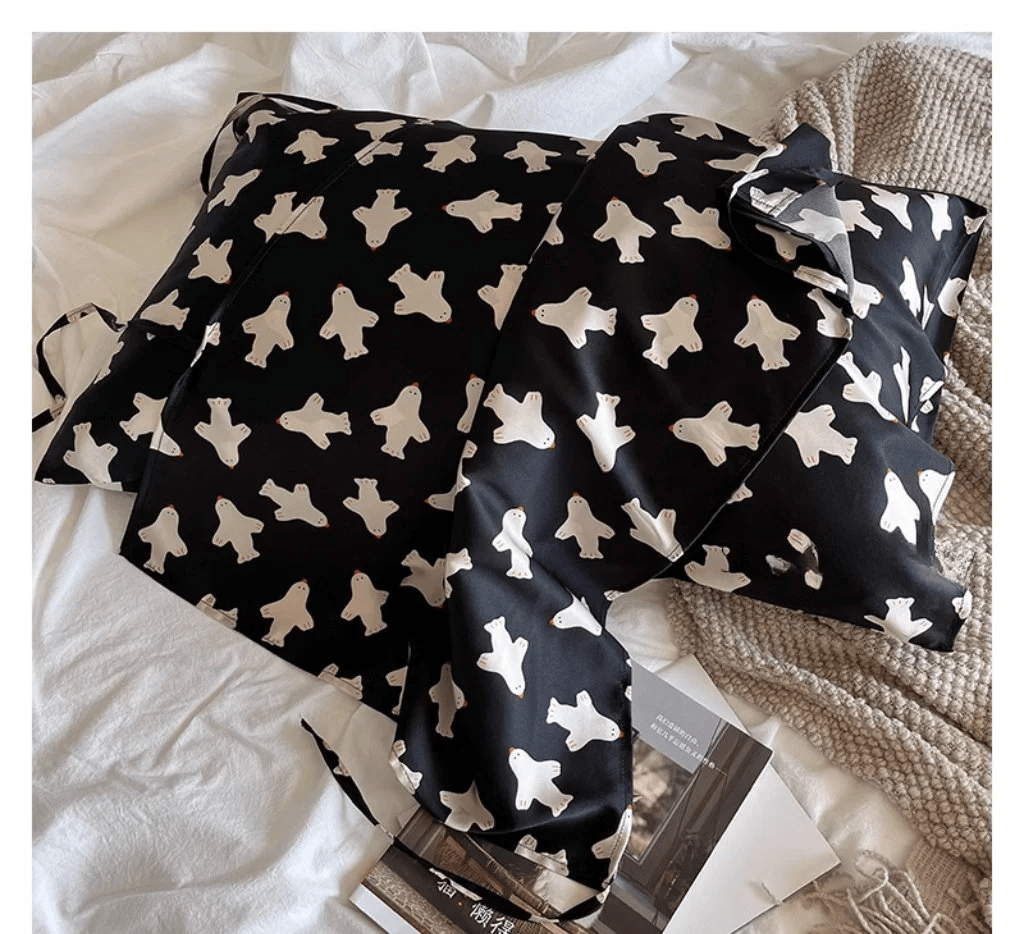Toddler&#39;s Silk Pillowcase with Jet Planes Pattern - Available in Adult and Children&#39;s Sizes - Lian