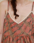 3‑Piece Bamboo Cotton Pajama Set with Robe | Rouge Bloom | Lian