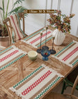 Woven Cotton‑Linen Christmas Placemats – Fringe Set of 2 | Lian Collection