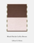 Cotton Blend Throw Blanket – Colour Block | Lian Collection