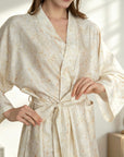 Women's TENCEL Wrap Robe | Botanical Kimono Dressing Gown | Lian Loungewear