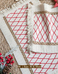 Woven Cotton‑Linen Christmas Placemats – Fringe Set of 2 | Lian Collection