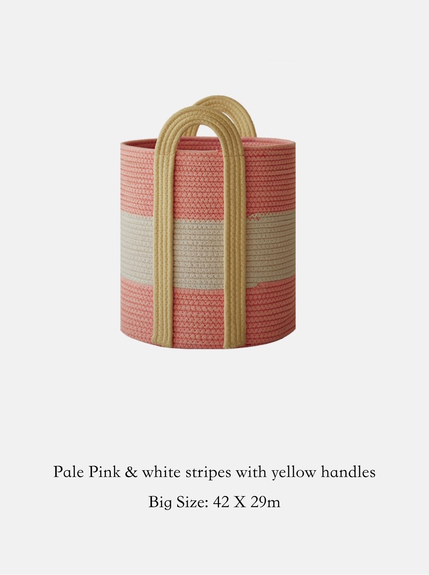 Woven Cotton Rope Storage Basket – Handles | Lian Collection