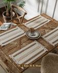 Woven Cotton‑Linen Christmas Placemats – Fringe Set of 2 | Lian Collection