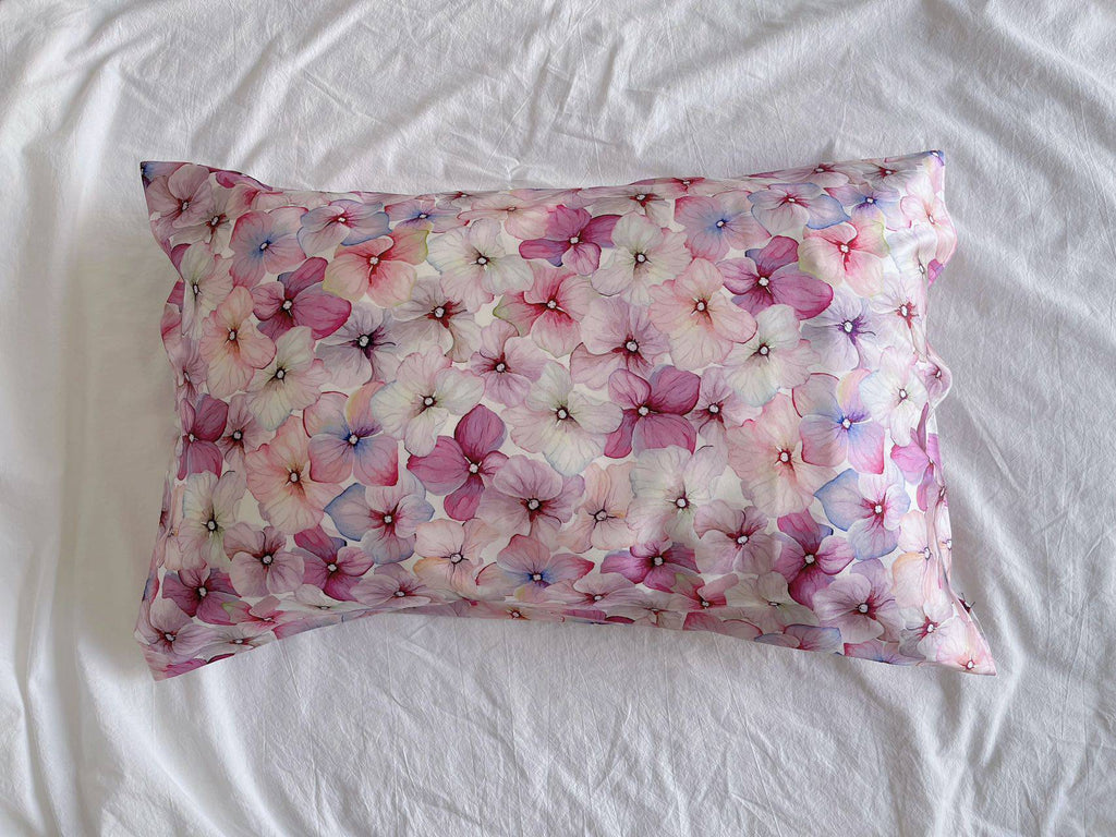 Pure Mulberry Silk Pillowcase - Japanese Sakura Pattern Silk - Lian