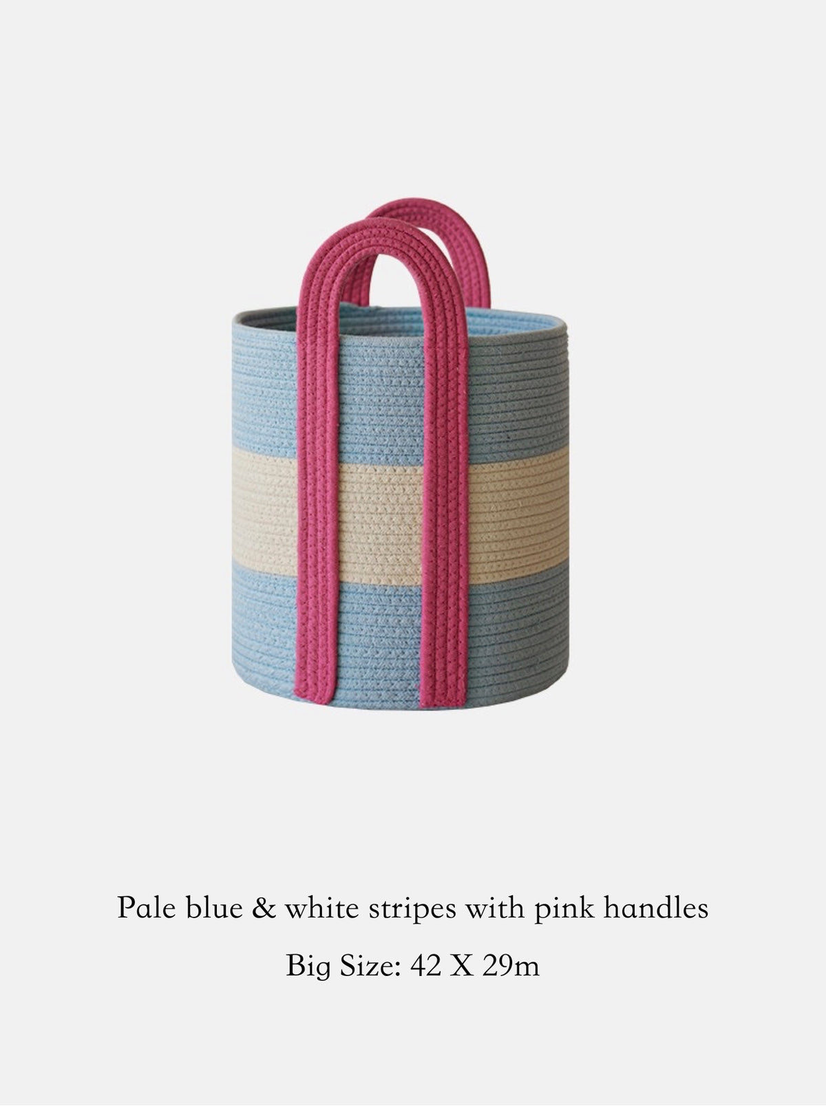 Woven Cotton Rope Storage Basket – Handles | Lian Collection