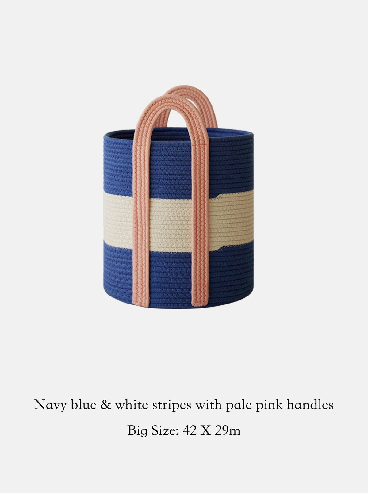 Woven Cotton Rope Storage Basket – Handles | Lian Collection