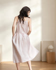 Lyocell Camisole Nightdress | Soft Pink Sleeveless Midi Dress