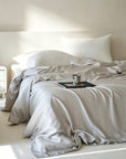 TENCEL Lyocell Bed Sheet and Two PillowcasesSet: Eucalyptus Fiber, Organic Fibre Silk BeddingBreathable