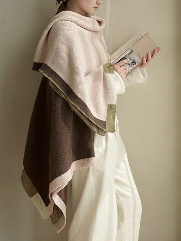 Cotton Blend Throw Blanket – Colour Block | Lian Collection