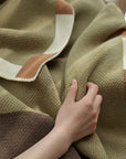 Cotton Blend Throw Blanket – Colour Block | Lian Collection