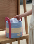 Woven Cotton Rope Storage Basket – Handles | Lian Collection