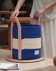 Woven Cotton Rope Storage Basket – Handles | Lian Collection
