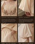 Bamboo Cotton Embroidered Sleepwear | Set or Nightgown | Lian