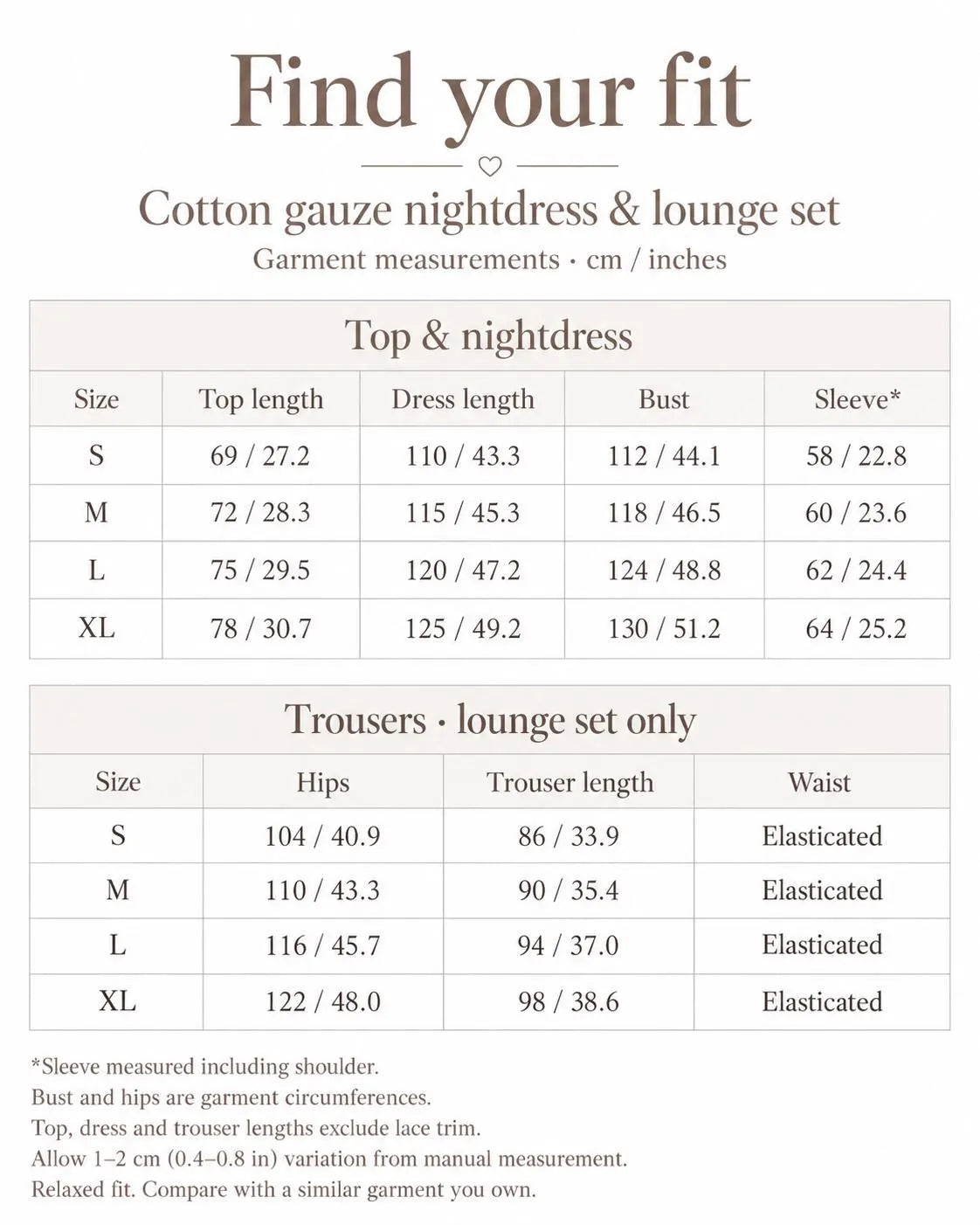 Cotton Gauze Nightwear – Lace Trim &amp; Floral Embroidery (Nightdress or Set) | Lian Collection